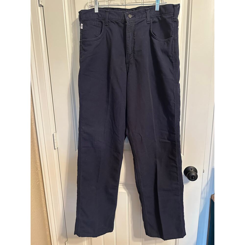 Carhartt FR Pants Mens 36x36 Blue Flame Resistant Workwear Uniform Industrial